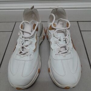 PRICE DROP! NIKE Women's Gold And White Sneakers Size:41 Nikercoct